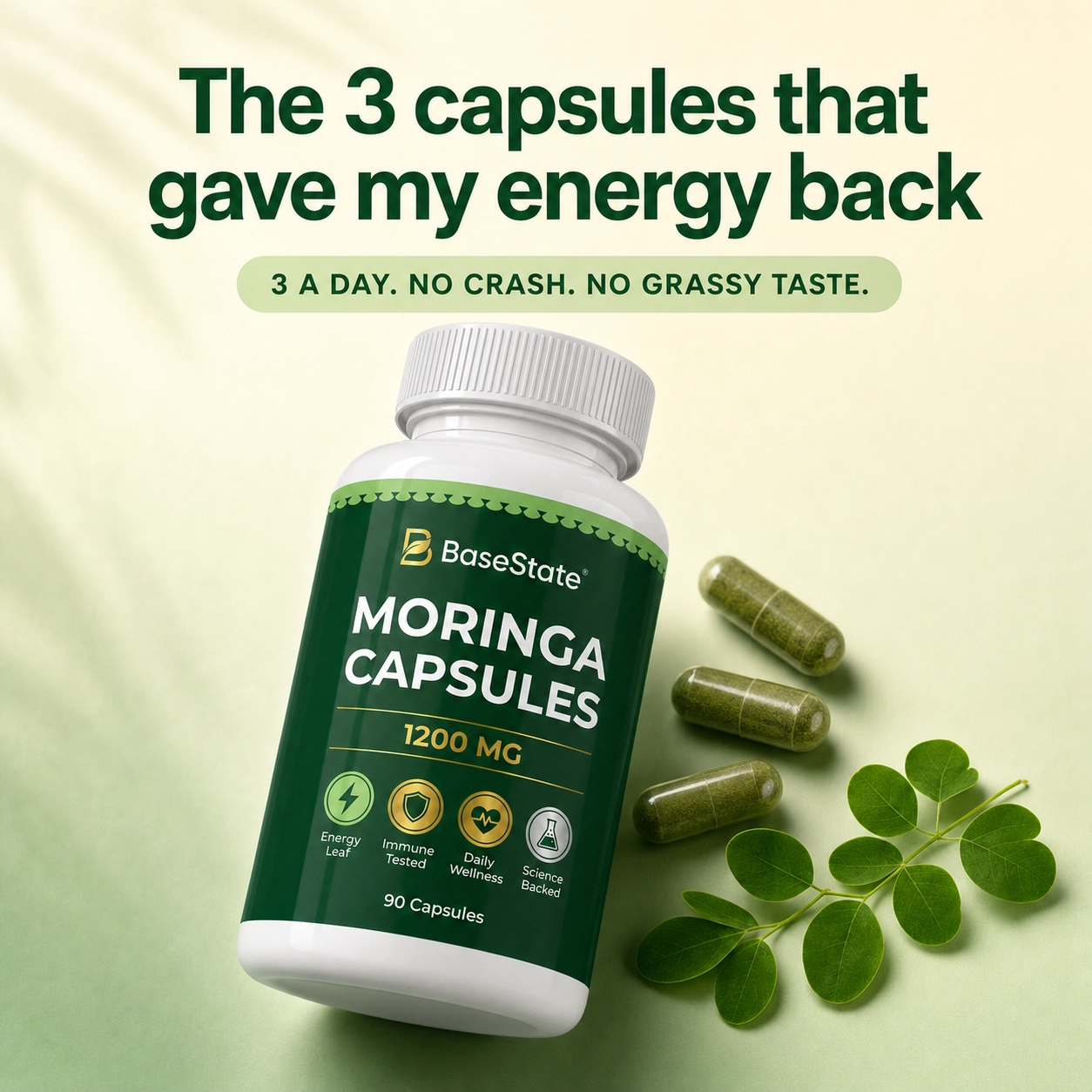 BaseState Moringa Capsules