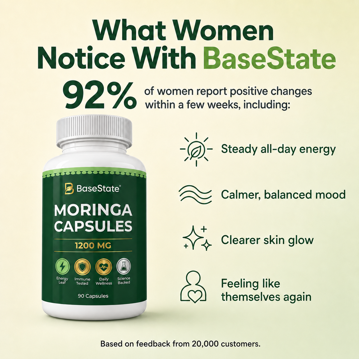 BaseState Moringa Capsules