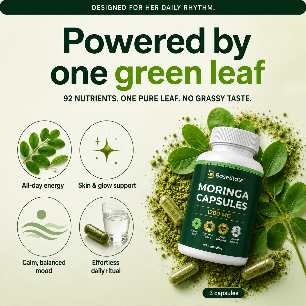 BaseState Moringa Capsules