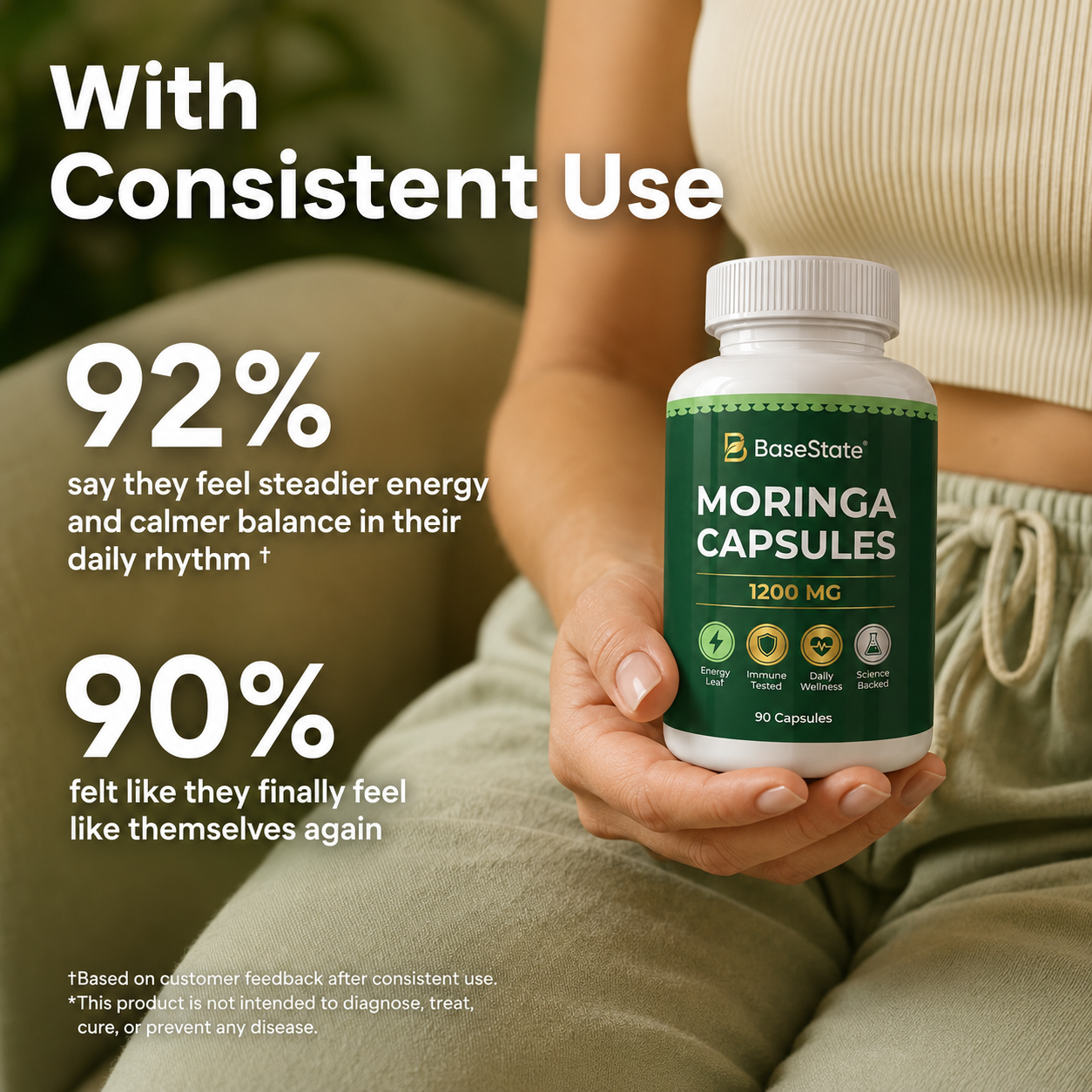 BaseState Moringa Capsules