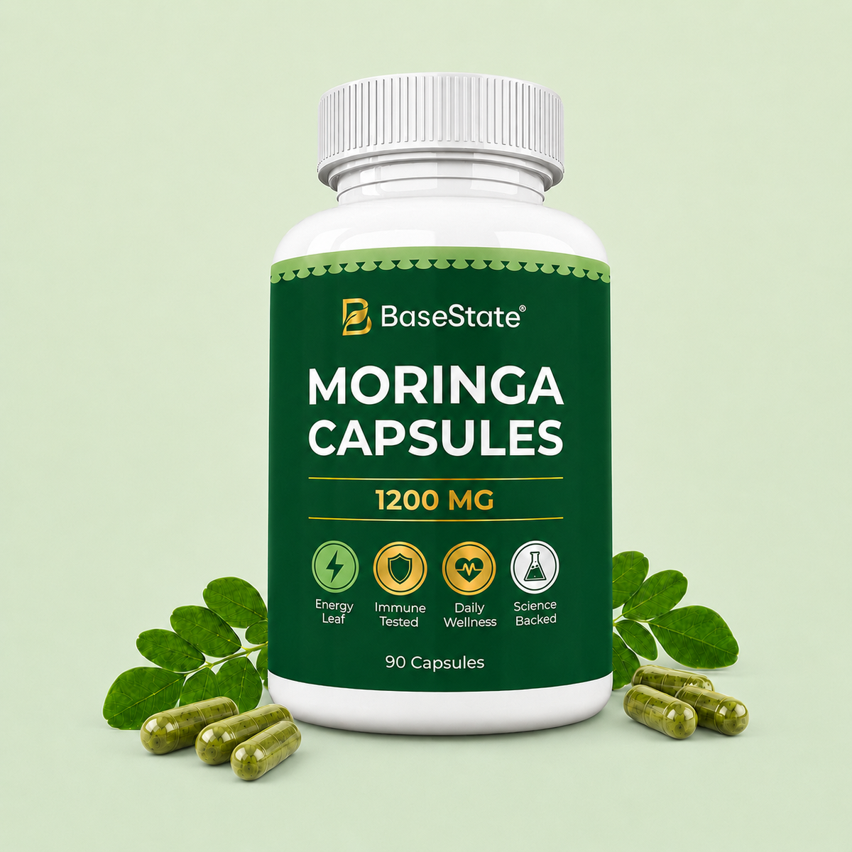 BaseState Moringa Capsules